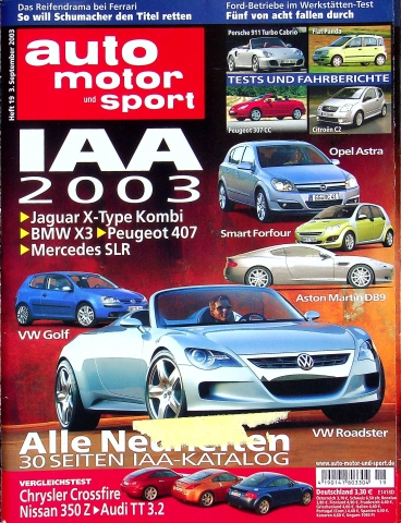 Deckblatt Auto Motor und Sport (19/2003)